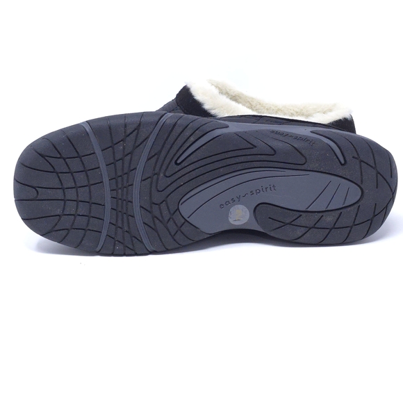 Easy Spirit Wimmy Black Shearling Quilted Clogs 7.5M Cozy Winter Mules - Picture 8 of 9